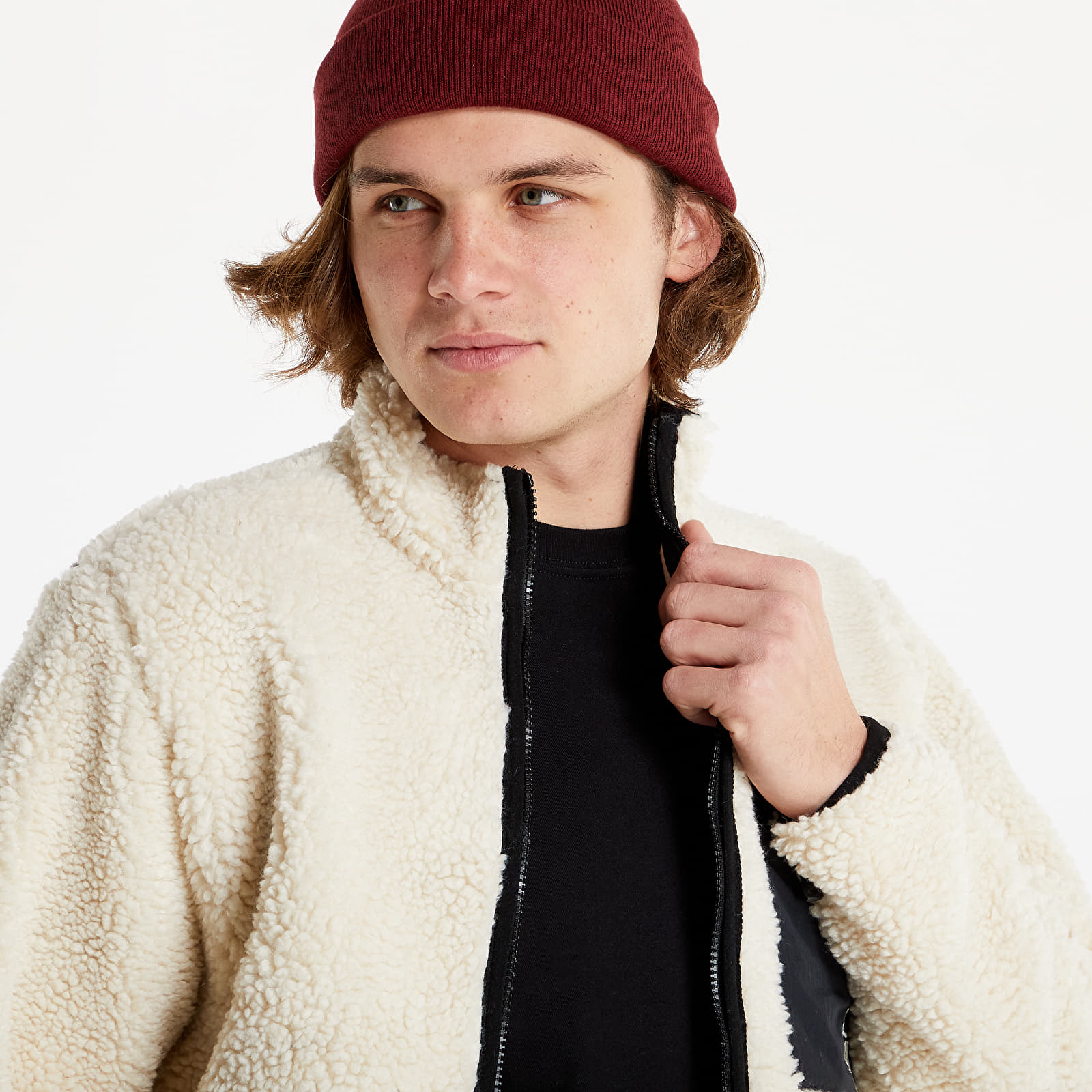 Jassen Stüssy Venus Jacquard Sherpa Jacket Natural