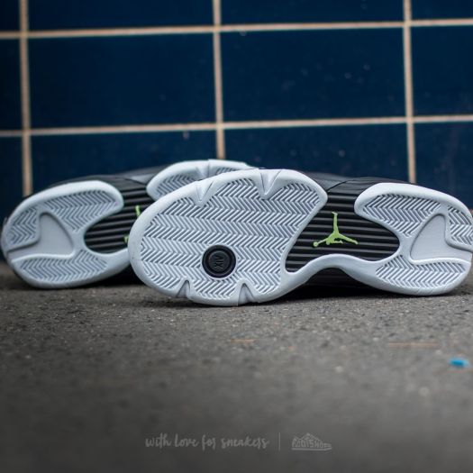 Air Jordan 14 Retro Black/ Black-White-Vivid Green | Footshop