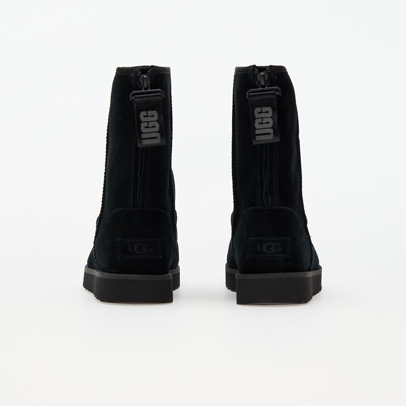 Damesko UGG W Classic Short Logo Zip Black