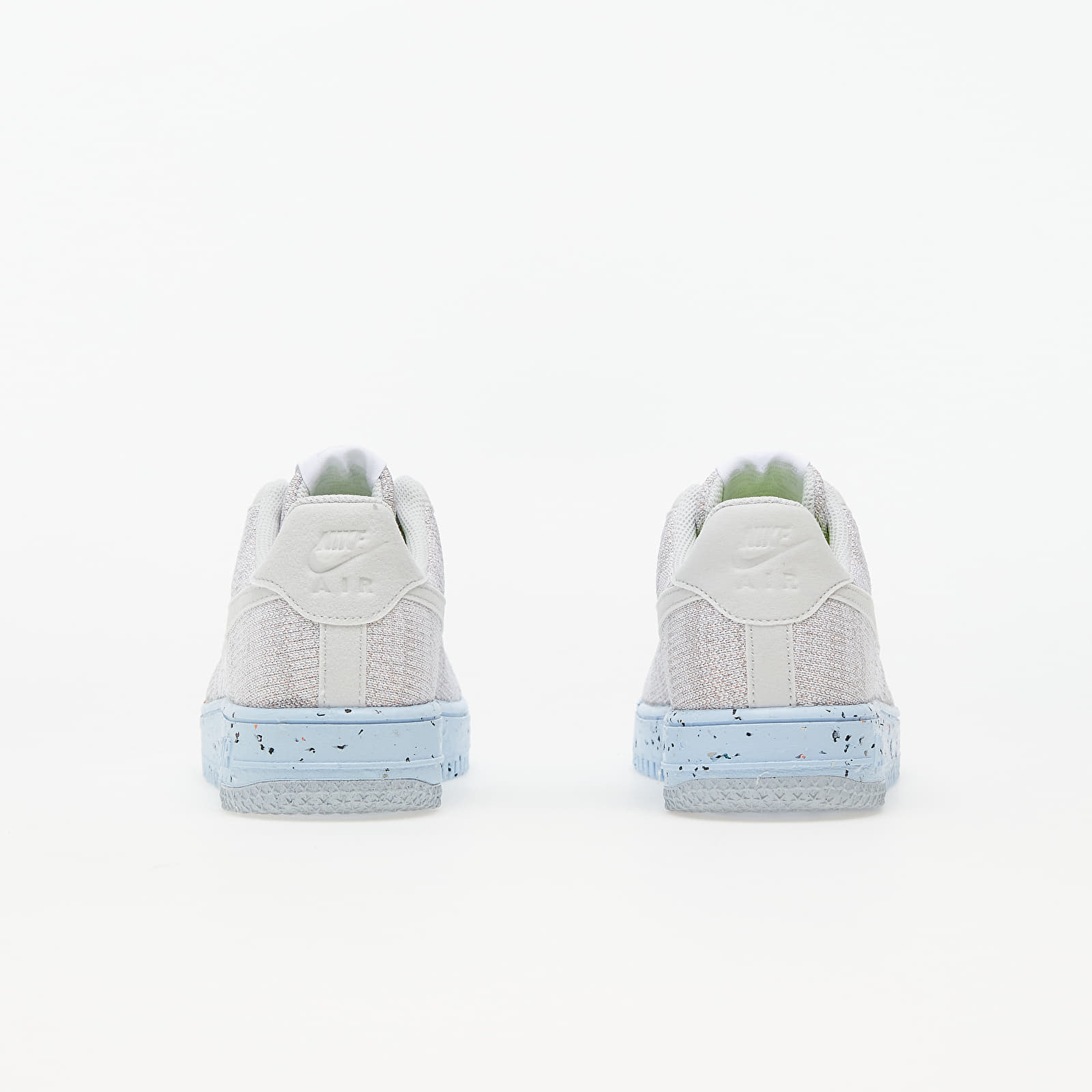 Men s shoes Nike Air Force 1 Crater FlyKnit White Photon Dust Chambray Blue Volt Footshop