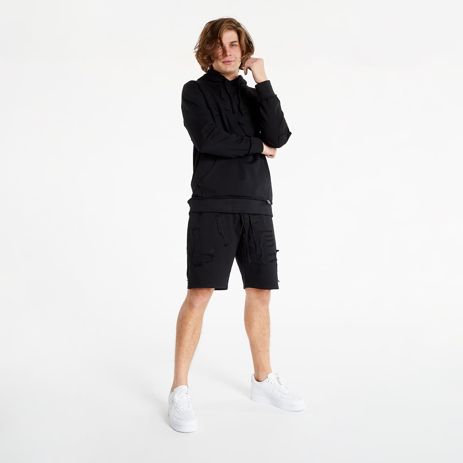 Mikiny LIFE IS PORNO Illegal Hoodie Black