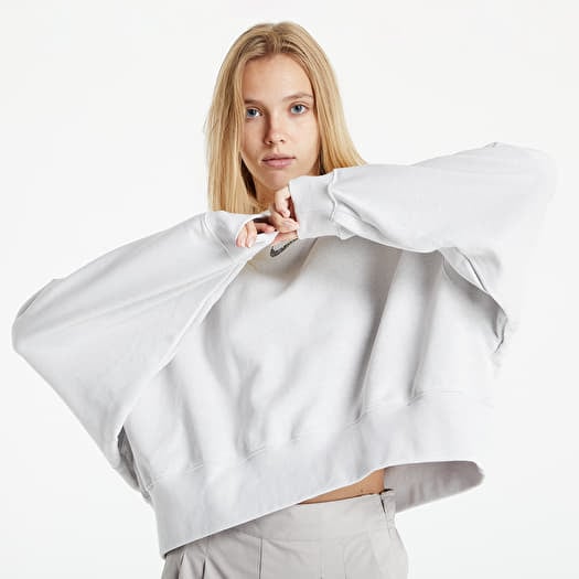Hoodies and sweatshirts Nike Sportswear Collection Essentials W Fleece Crew Platinum Tint White Footshop