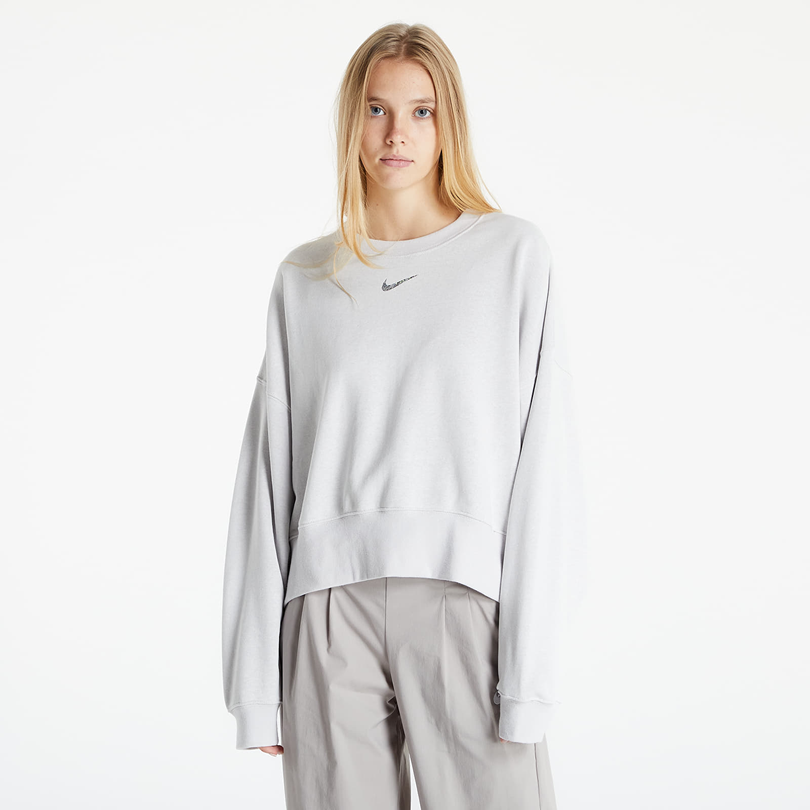 Hoodies and sweatshirts Nike Sportswear Collection Essentials W Fleece Crew Platinum Tint White Footshop
