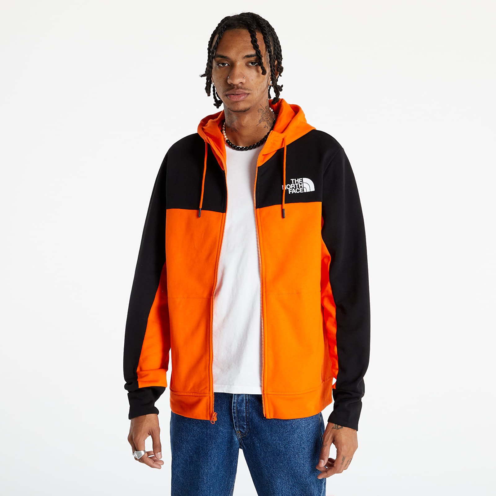 Hoodies and sweatshirts The North Face Himalayan Full Zip Hoodie Red Orange Footshop