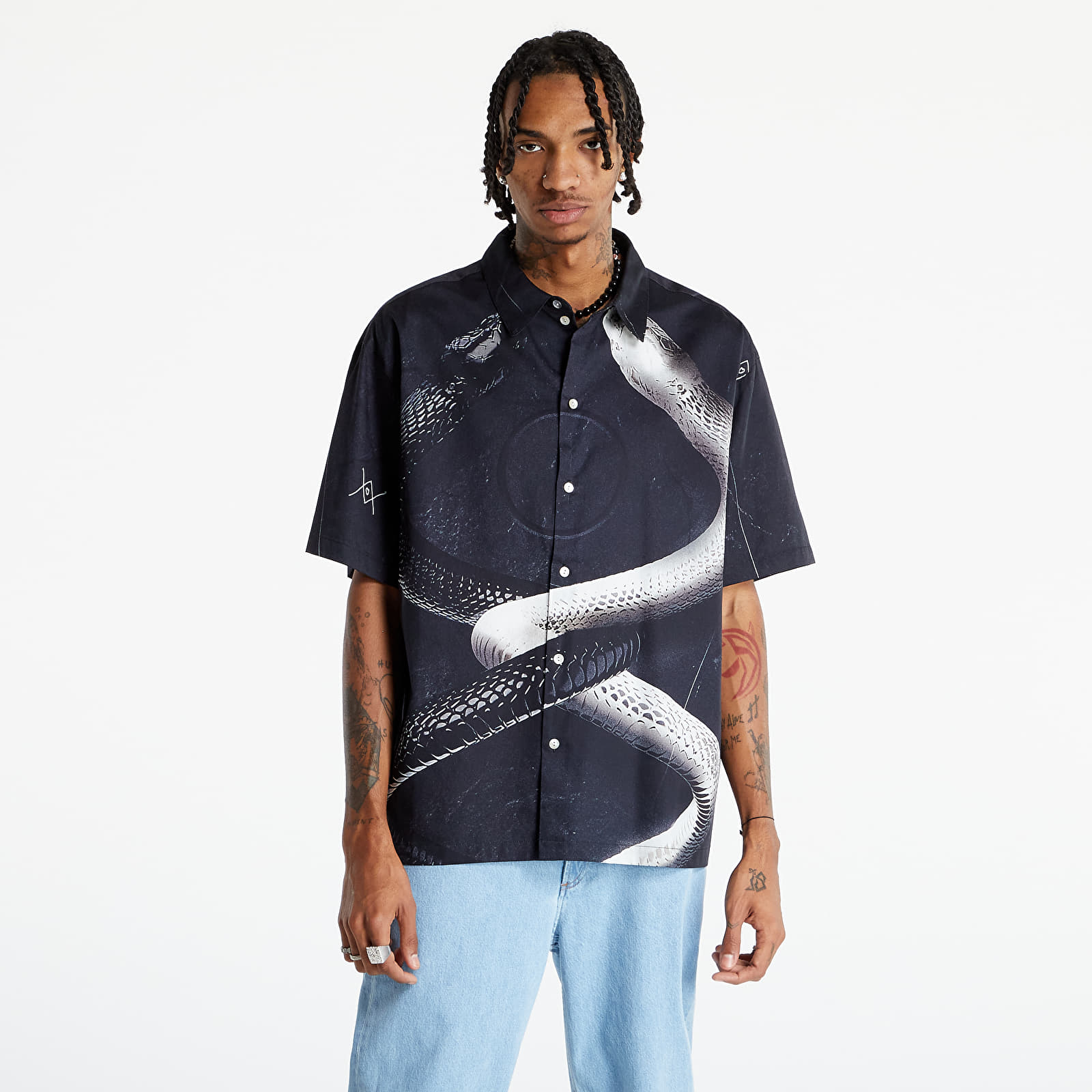Hemden Daily Paper Lair SS Shirt Black Snakes