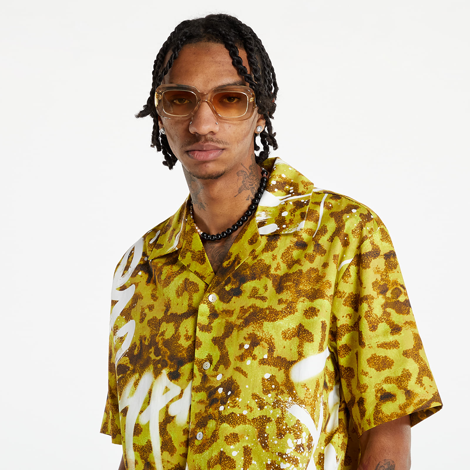 Košele Daily Paper Lovan SS Shirt Yellow Graffiti Frog