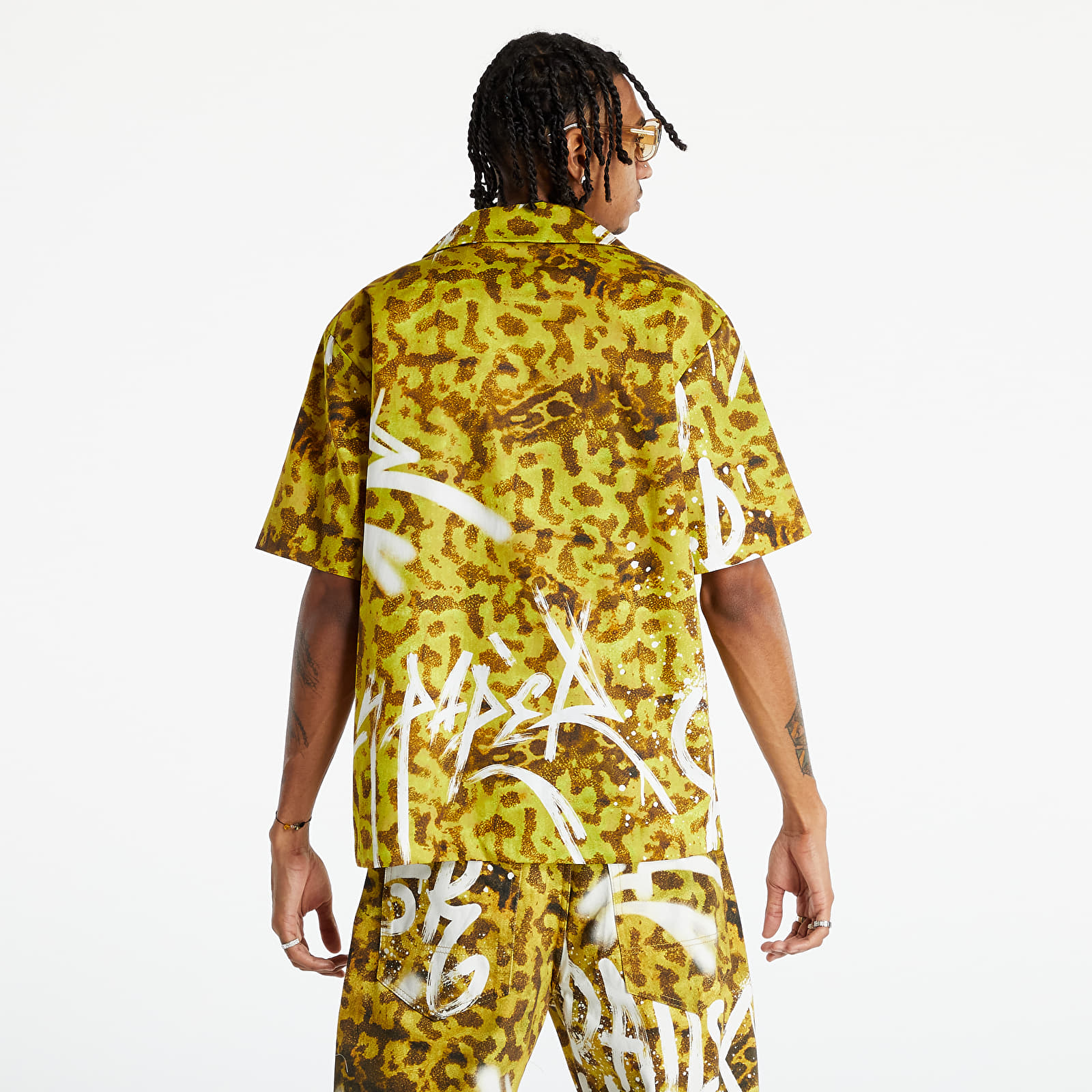 Košele Daily Paper Lovan SS Shirt Yellow Graffiti Frog