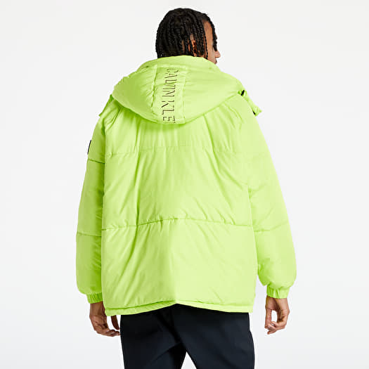 Jackets Calvin Klein Jeans Blocking Hooded Short Puffer Acid Lime | Footshop