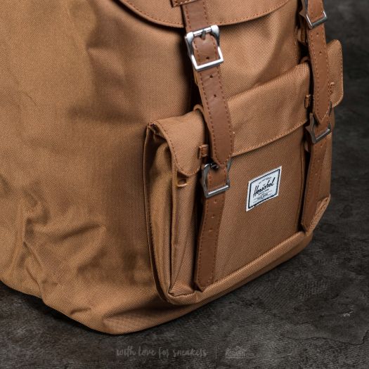 Backpacks Herschel Supply Co. Little America Backpack Caramel Tan Synthetic Leather Footshop