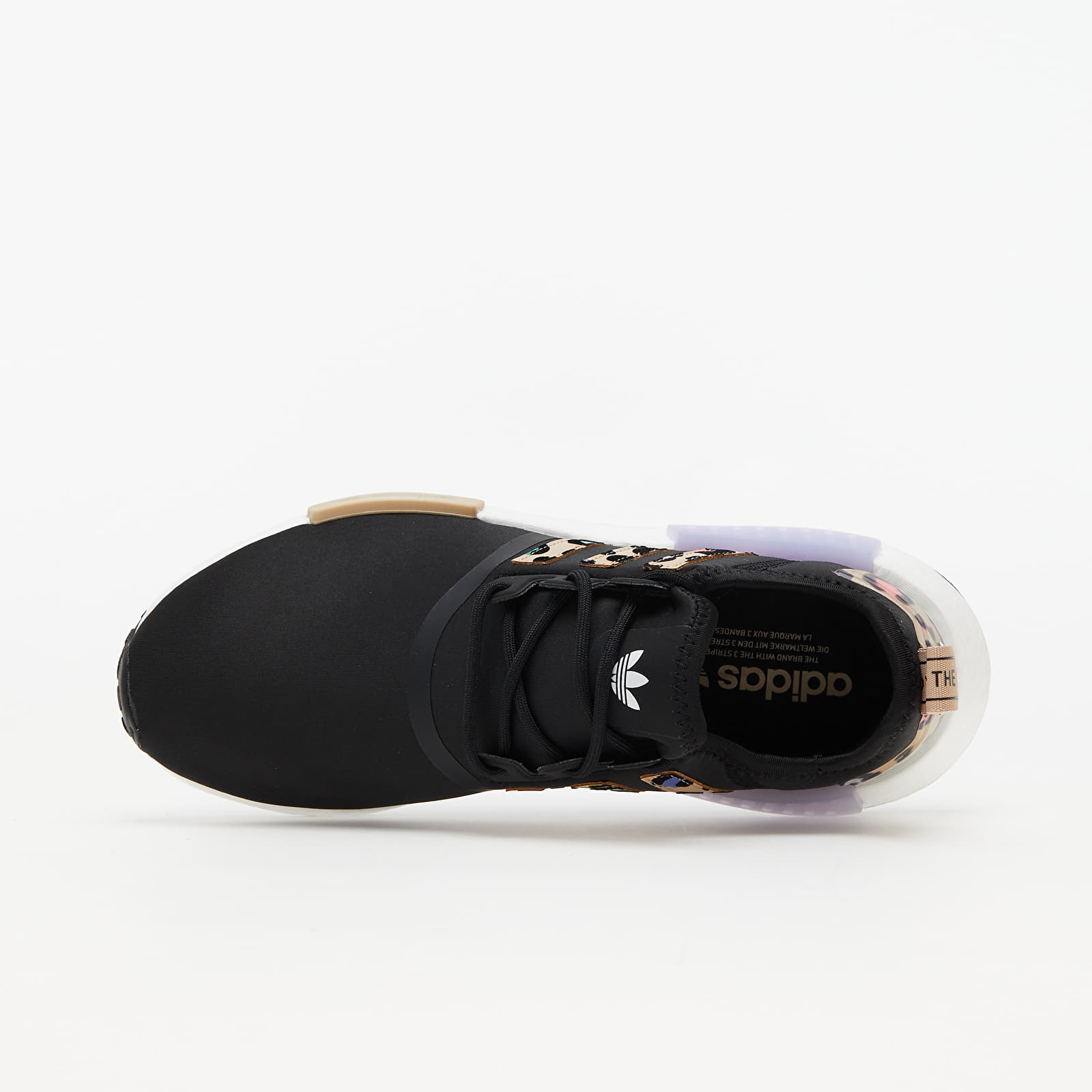 Black adidas with rose gold stripes top