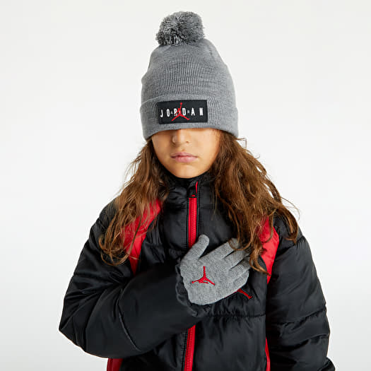 Hats Jordan Jumpman Kids Hat and Gloves Set Carbon Heather (8A0576