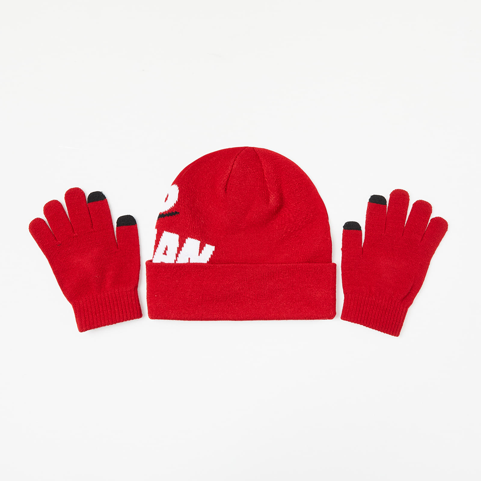 Cuffie Jordan Jumpman Kids Hat and Gloves Set Gym Red