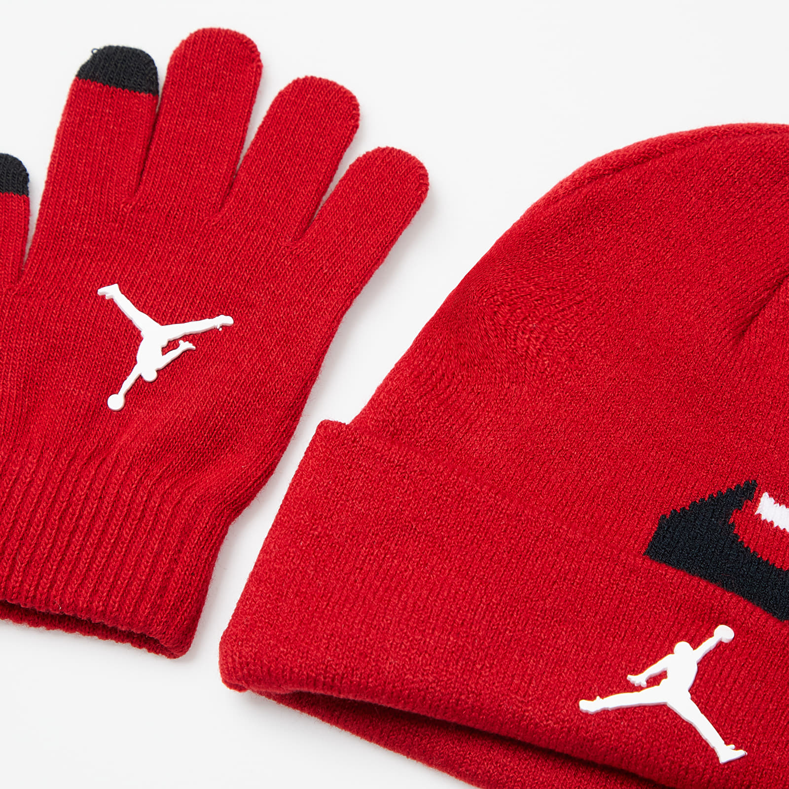 Cuffie Jordan Jumpman Kids Hat and Gloves Set Gym Red
