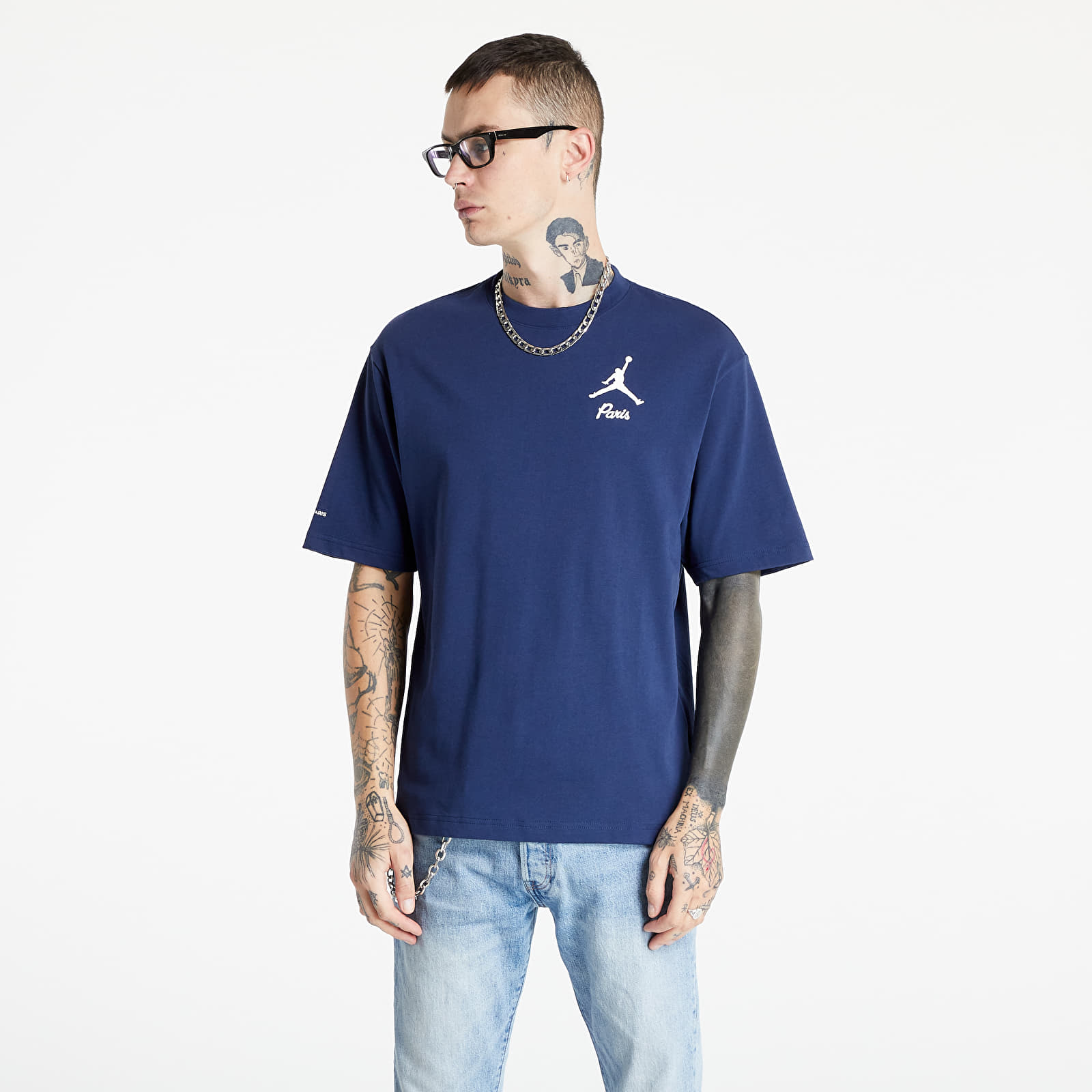 Tricouri Jordan Paris Saint-Germain Men's T-Shirt Midnight Navy