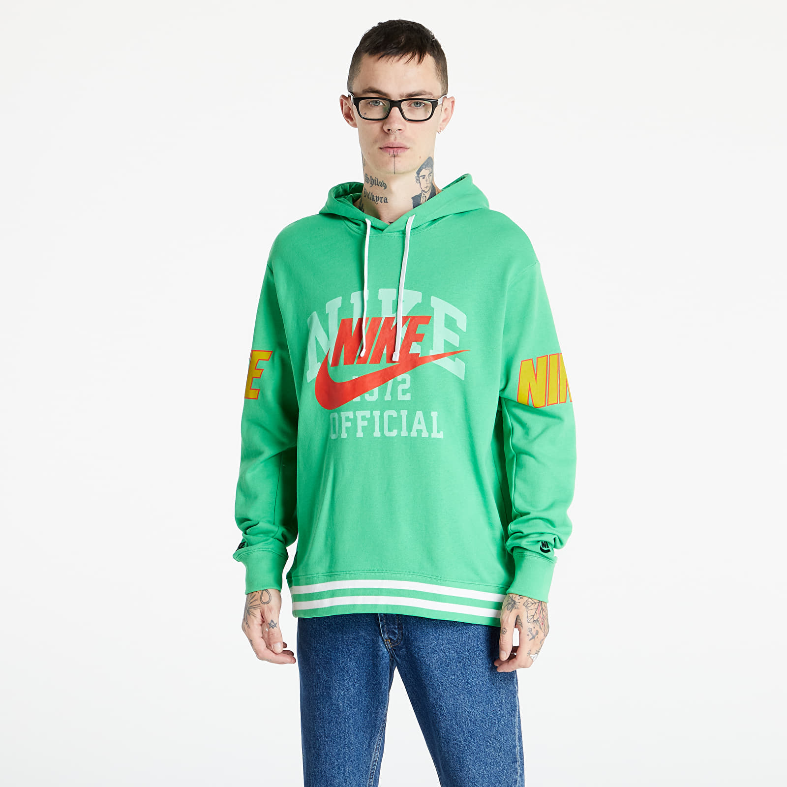 Hanorace Nike Sportswear M French Terry Pullover Hoodie Lt Green Spark