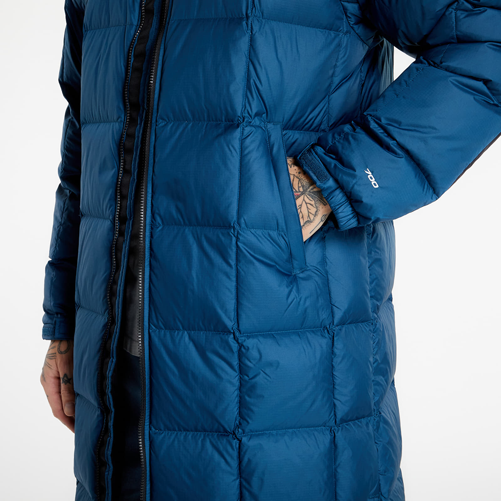 the north face lhotse duster jacket in blue