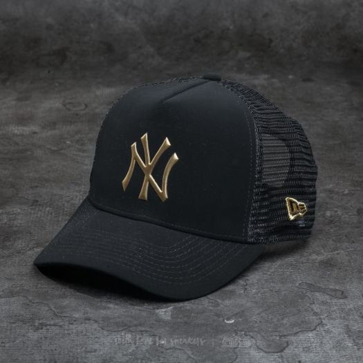 Trucker cap New Era 9Forty Nubuck Weld Trucker Black Gold Footshop