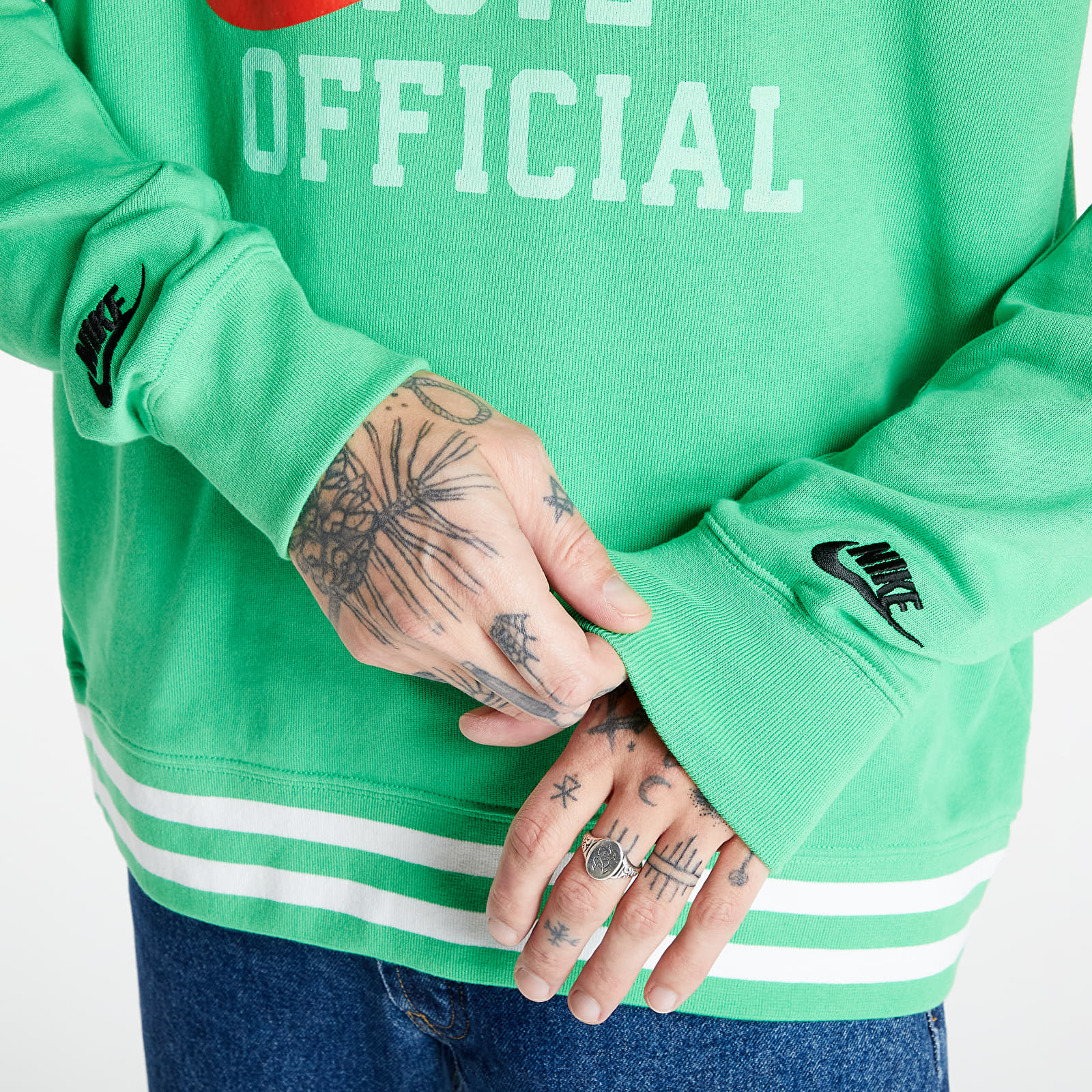 Puloverji   Nike Sportswear M French Terry Pullover Hoodie Lt Green Spark