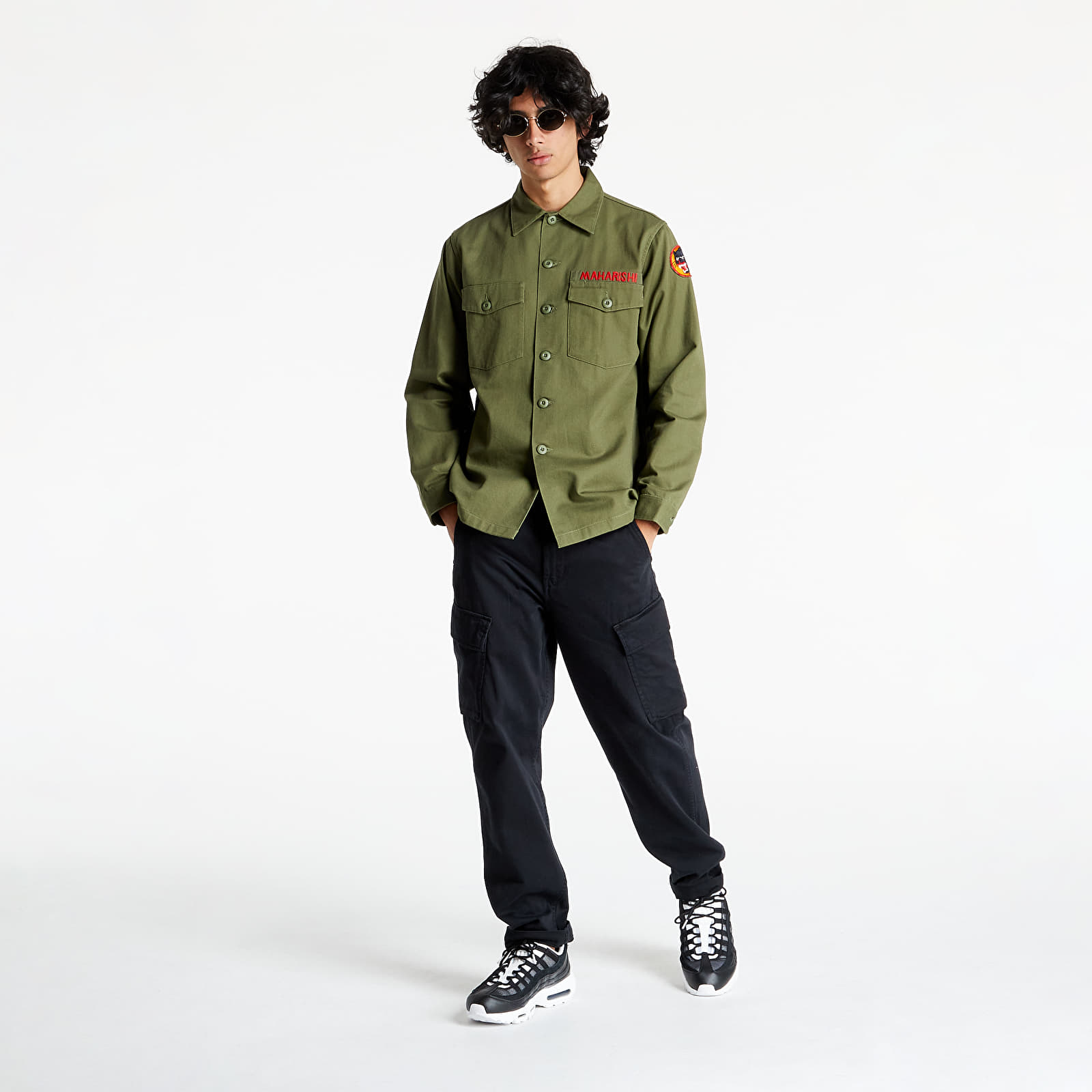 Jackets maharishi Panther Embroidered Shirt Olive