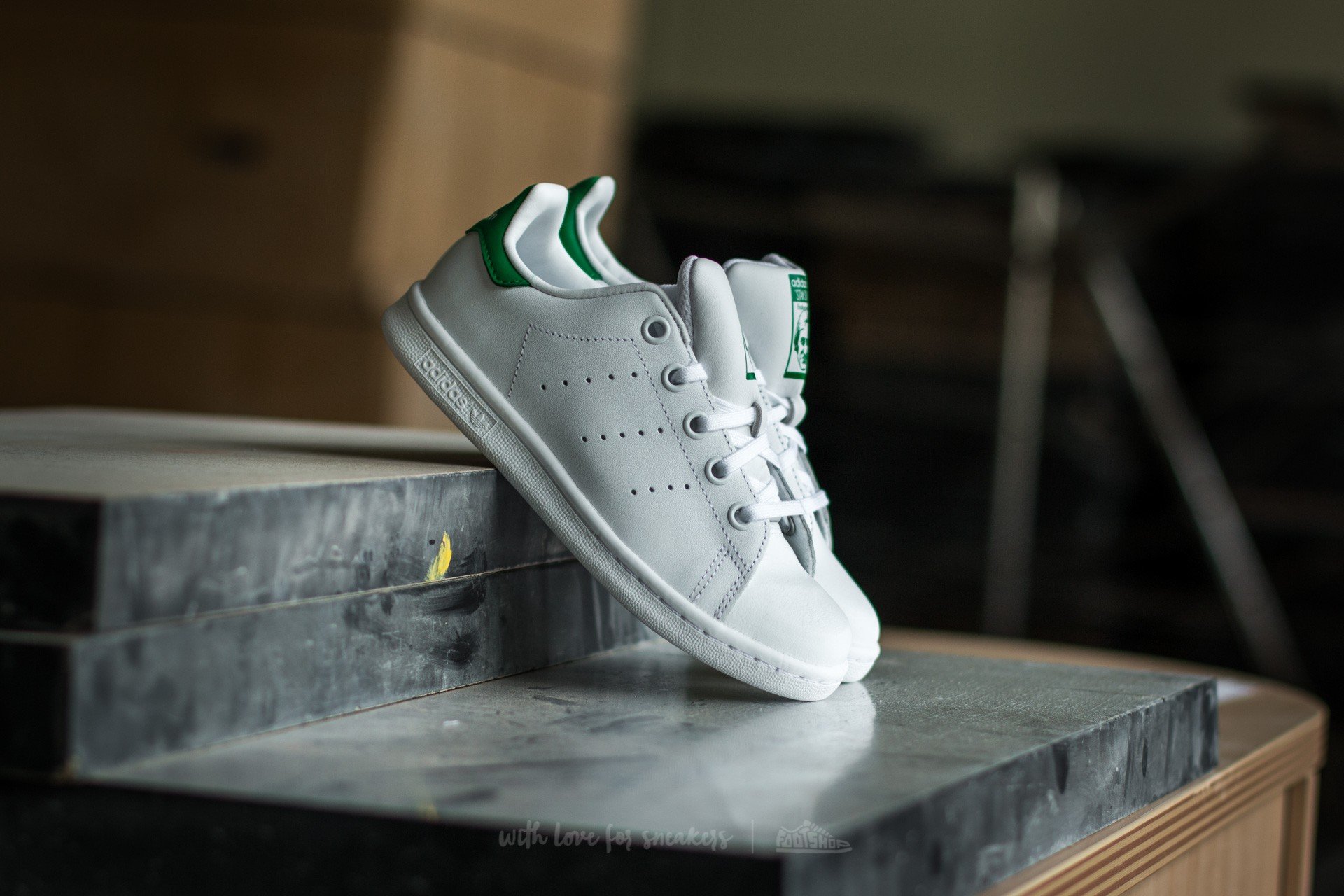 Zapatillas y zapatos para niños adidas Stan Smith C FTW White/FTW White/Green
