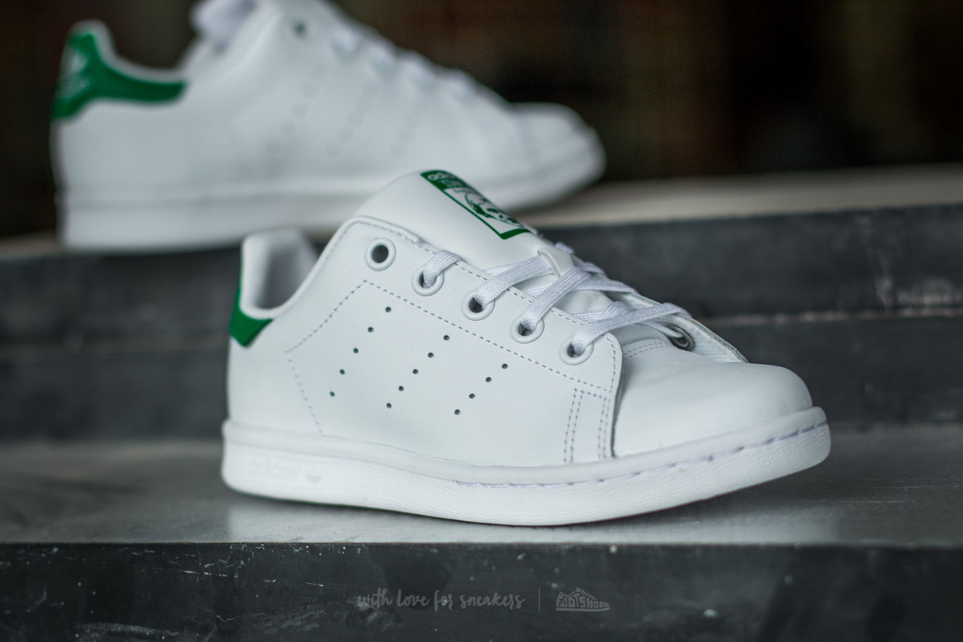 Zapatillas y zapatos para niños adidas Stan Smith C FTW White/FTW White/Green