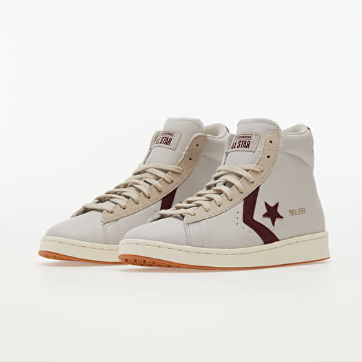 Men s shoes Converse Pro Leather White Deep Bordaeux String Footshop
