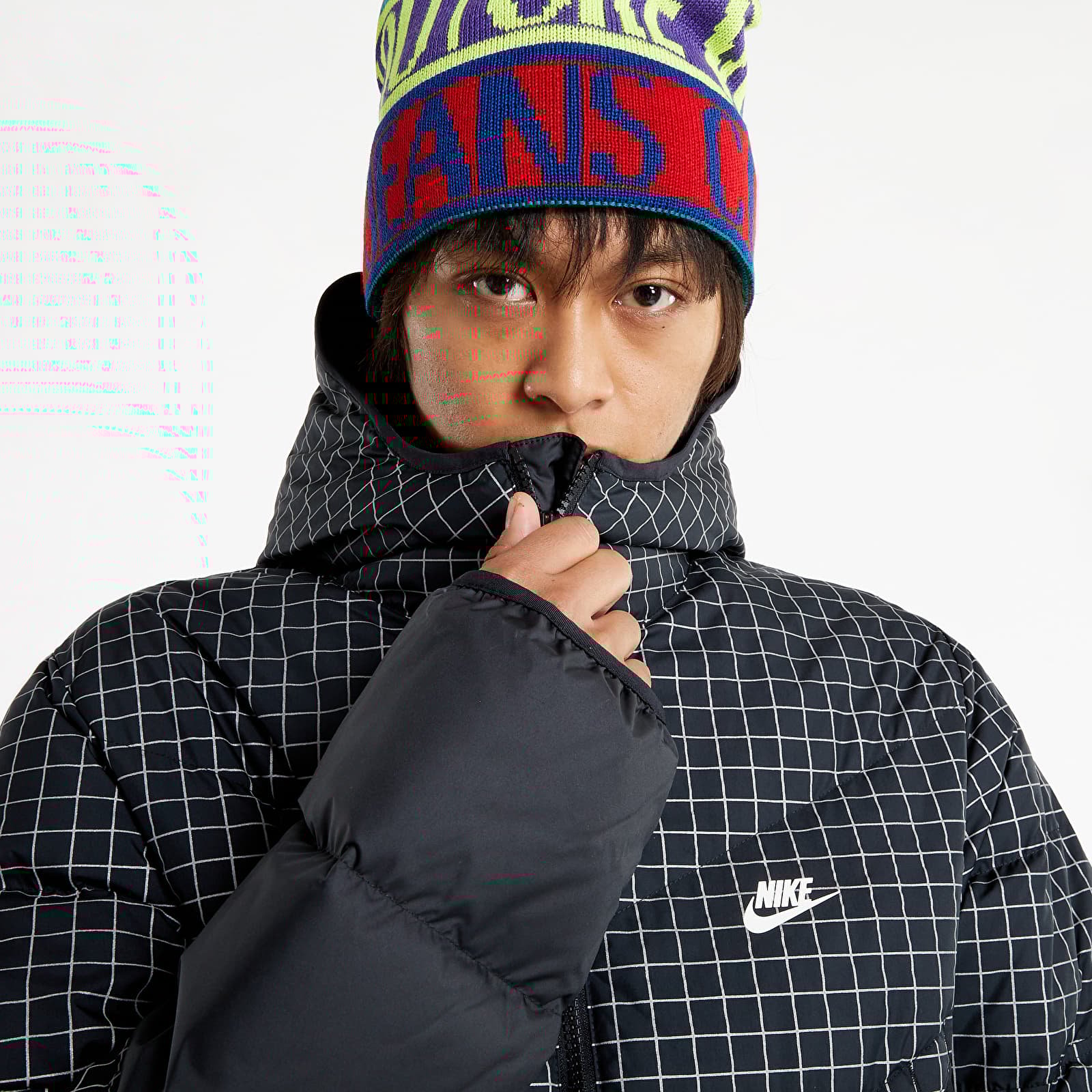 Jackets Nike Sportswear M NSW Sf Windrunner Hd Jacket Aop Black