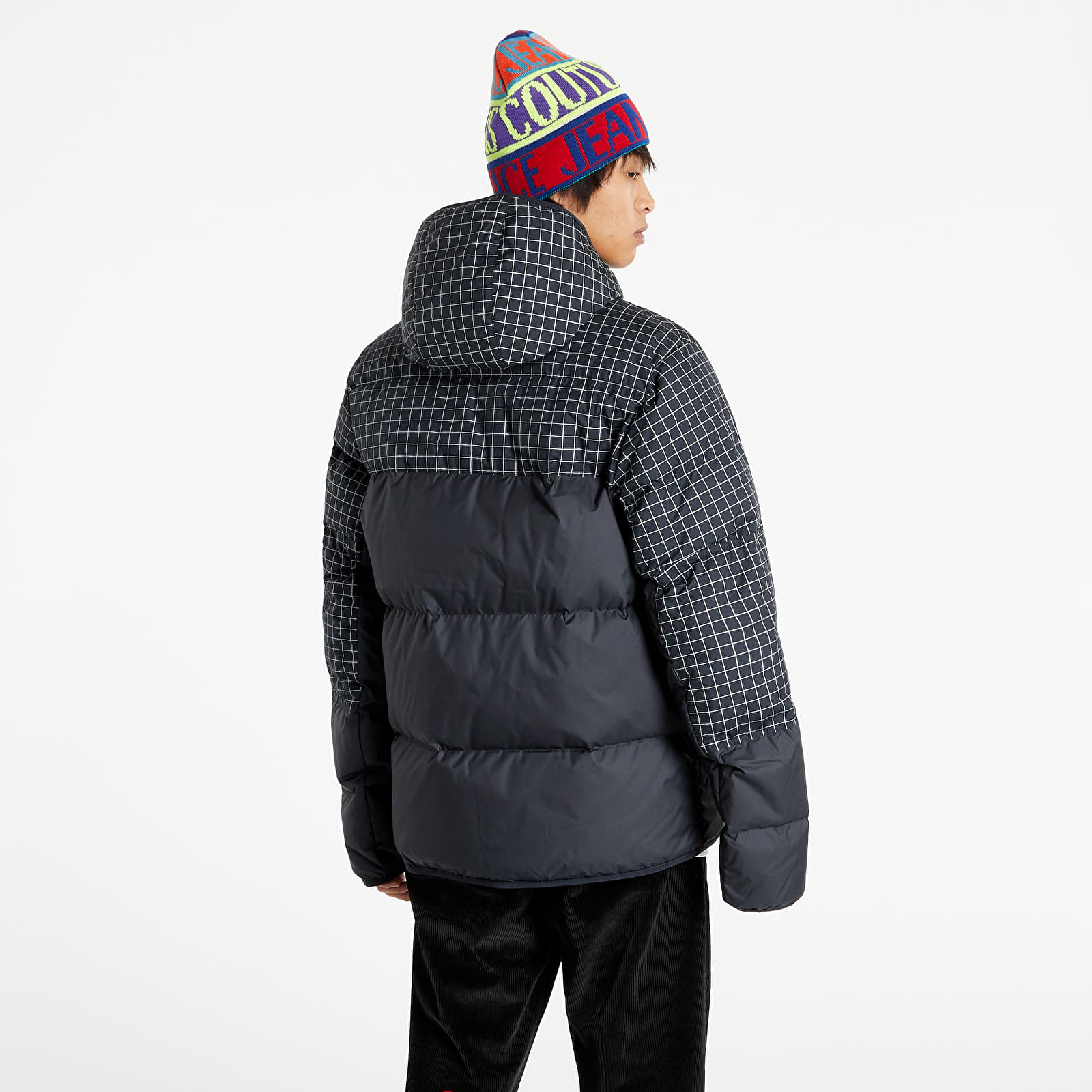 Jackets Nike Sportswear M NSW Sf Windrunner Hd Jacket Aop Black Silver Footshop