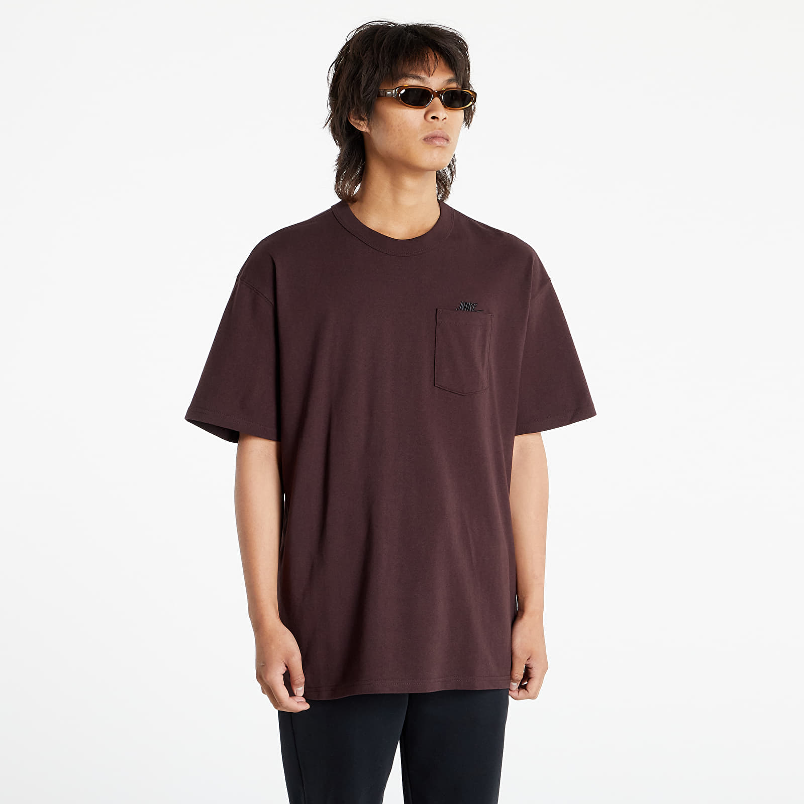 T-krekli Nike Sportswear M NSW Tee Premium Essentials Pocket Brown Basalt/ Black