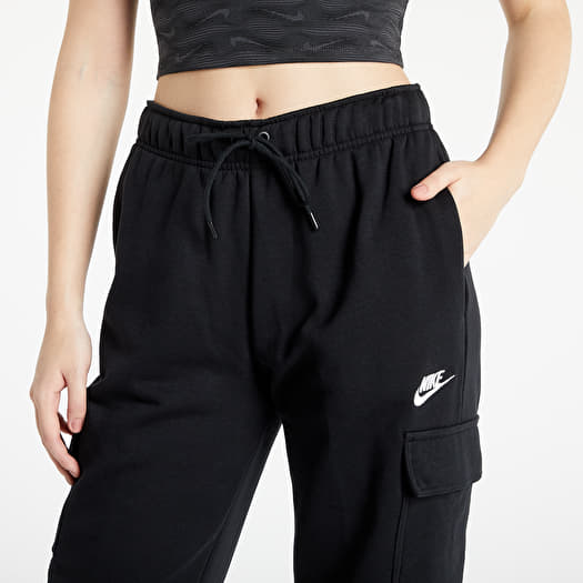 Pants and jeans Nike NSW Essential Fleece Mid-Rise Cargo Pants Black/ White