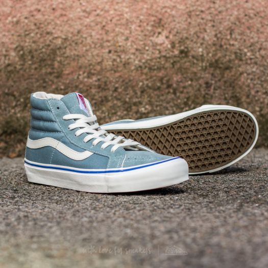 Light blue online high top vans
