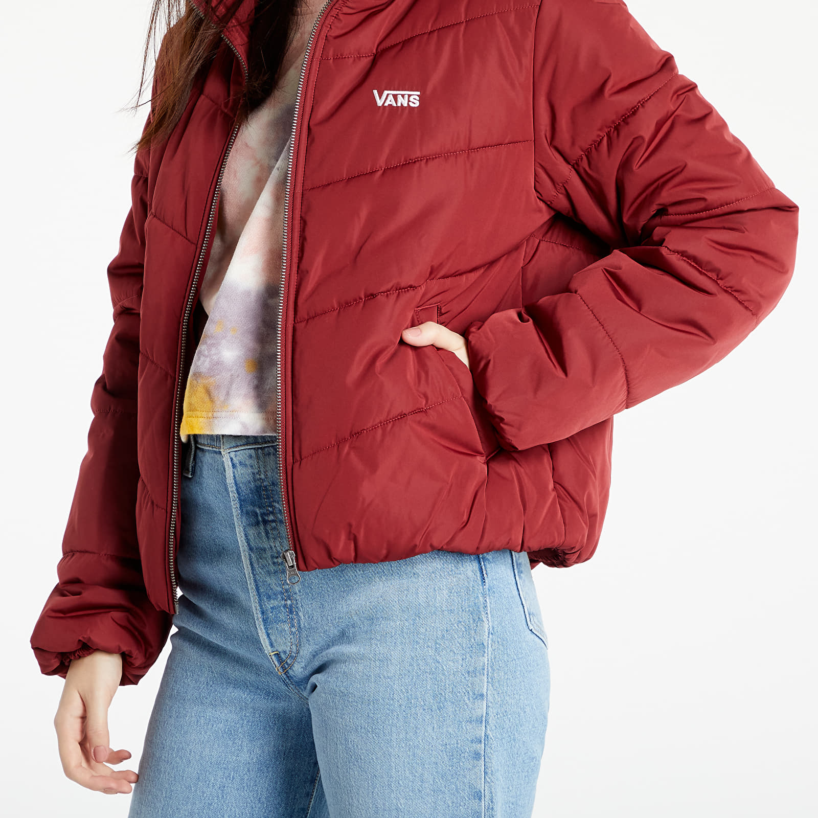 Vans jacket womens red online