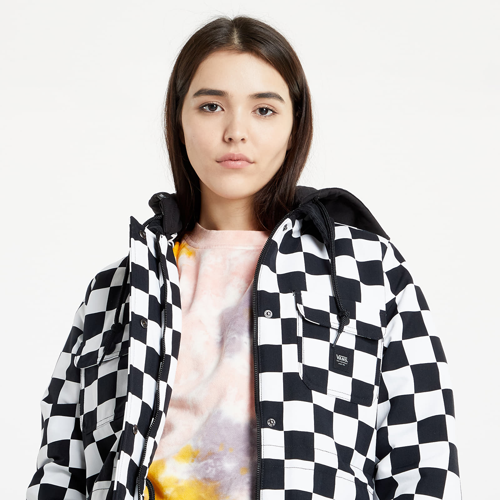 Jakker Vans Drill Long II Printed Chore Coat Mte Checkerboard