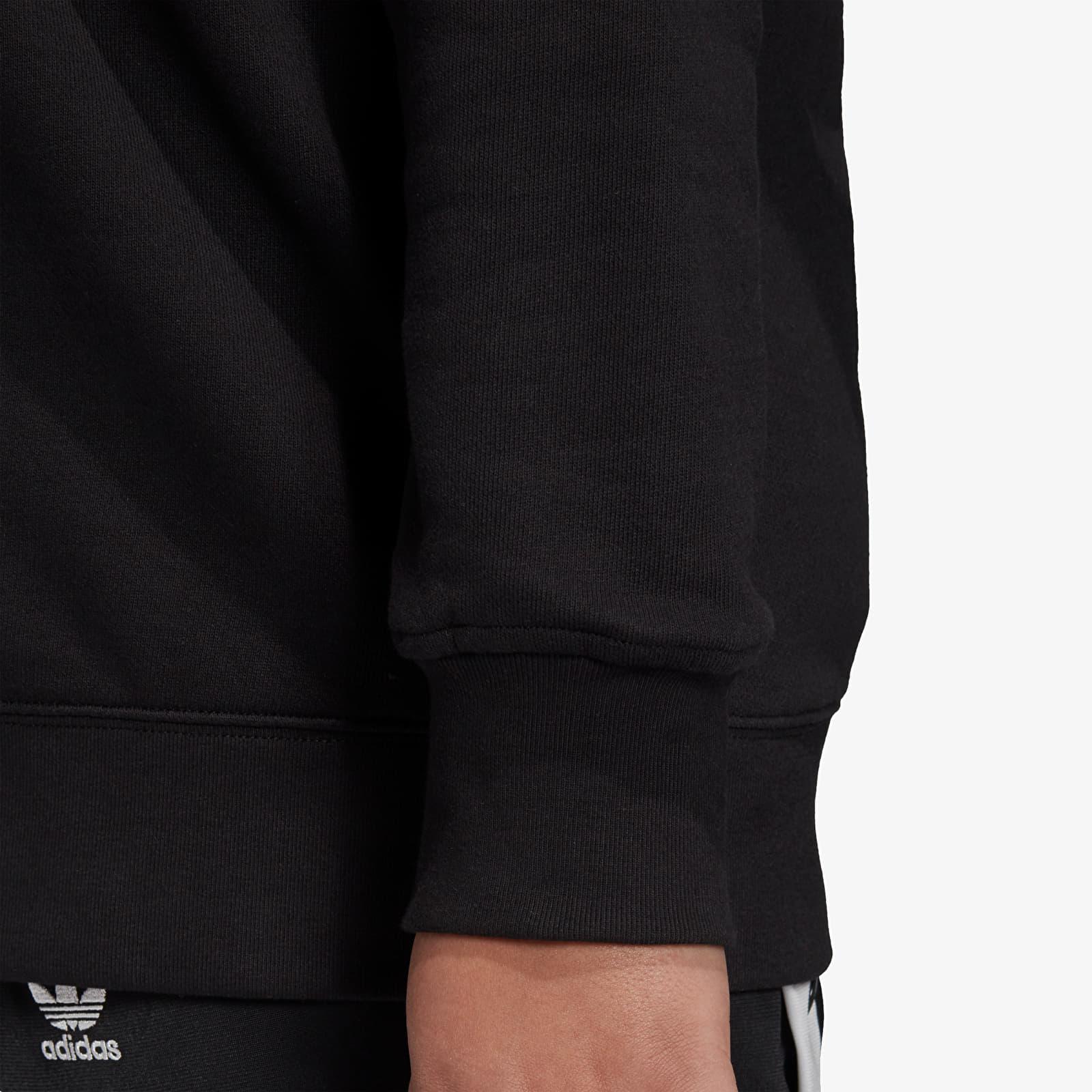 Hoodies and sweatshirts  adidas Trefoil Crew Sweat (Plus size) Black/ White