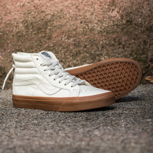 Vans sk8 hi hot sale white gum