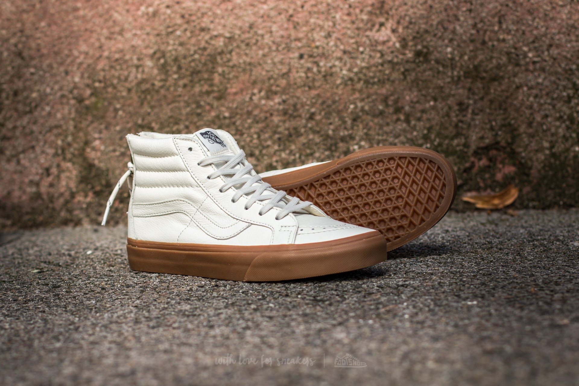 Men's shoes Vans Sk8-Hi Reissue Zip Hiking White/ Gum