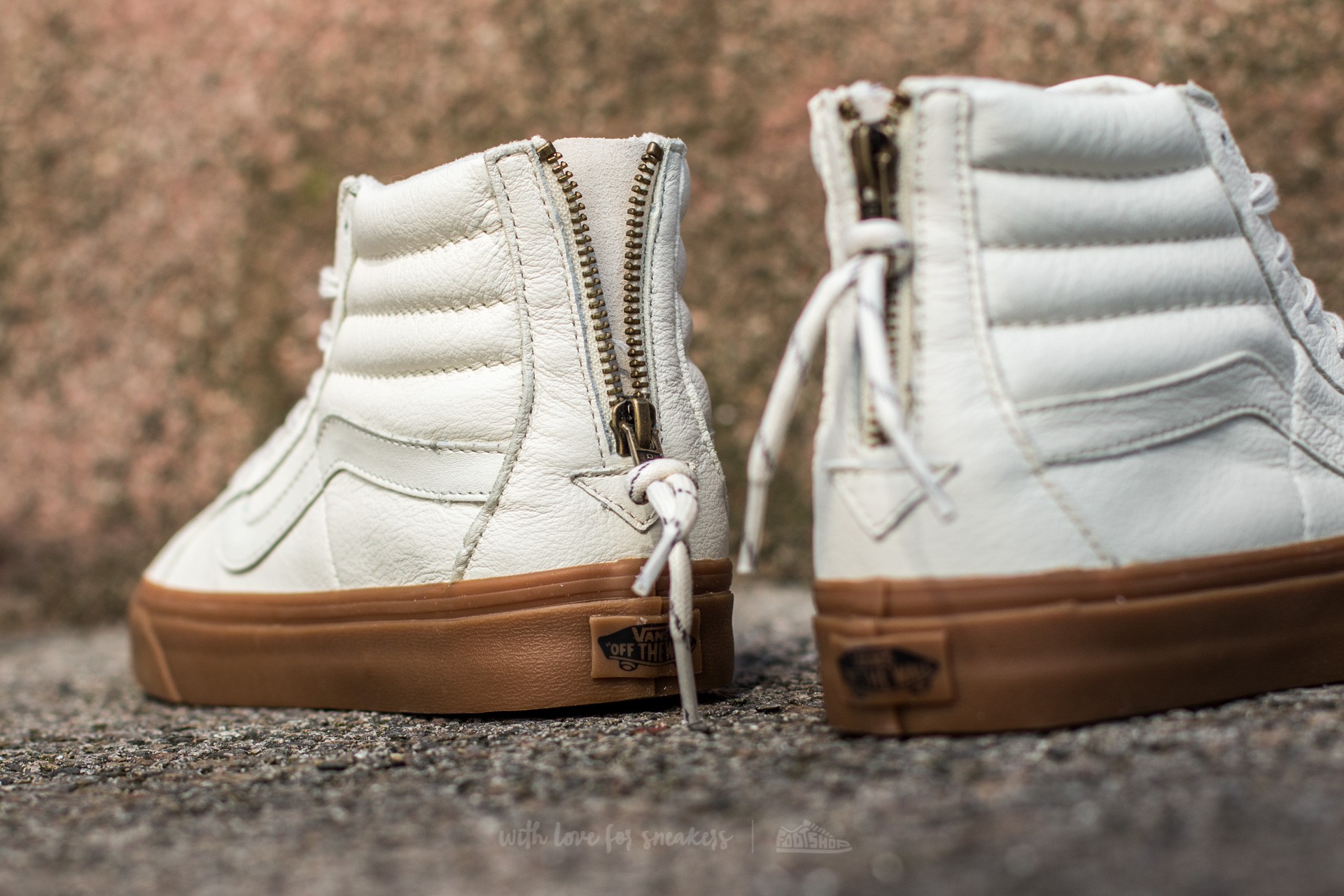 Men's shoes Vans Sk8-Hi Reissue Zip Hiking White/ Gum