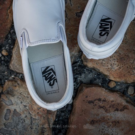 White vans slip store ons size 7