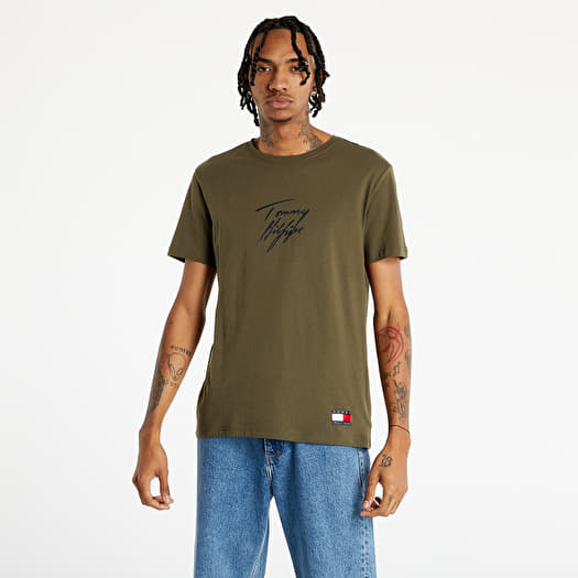 T shirts Tommy Hilfiger 85 Cn Ss Tee Logo Army Green Footshop