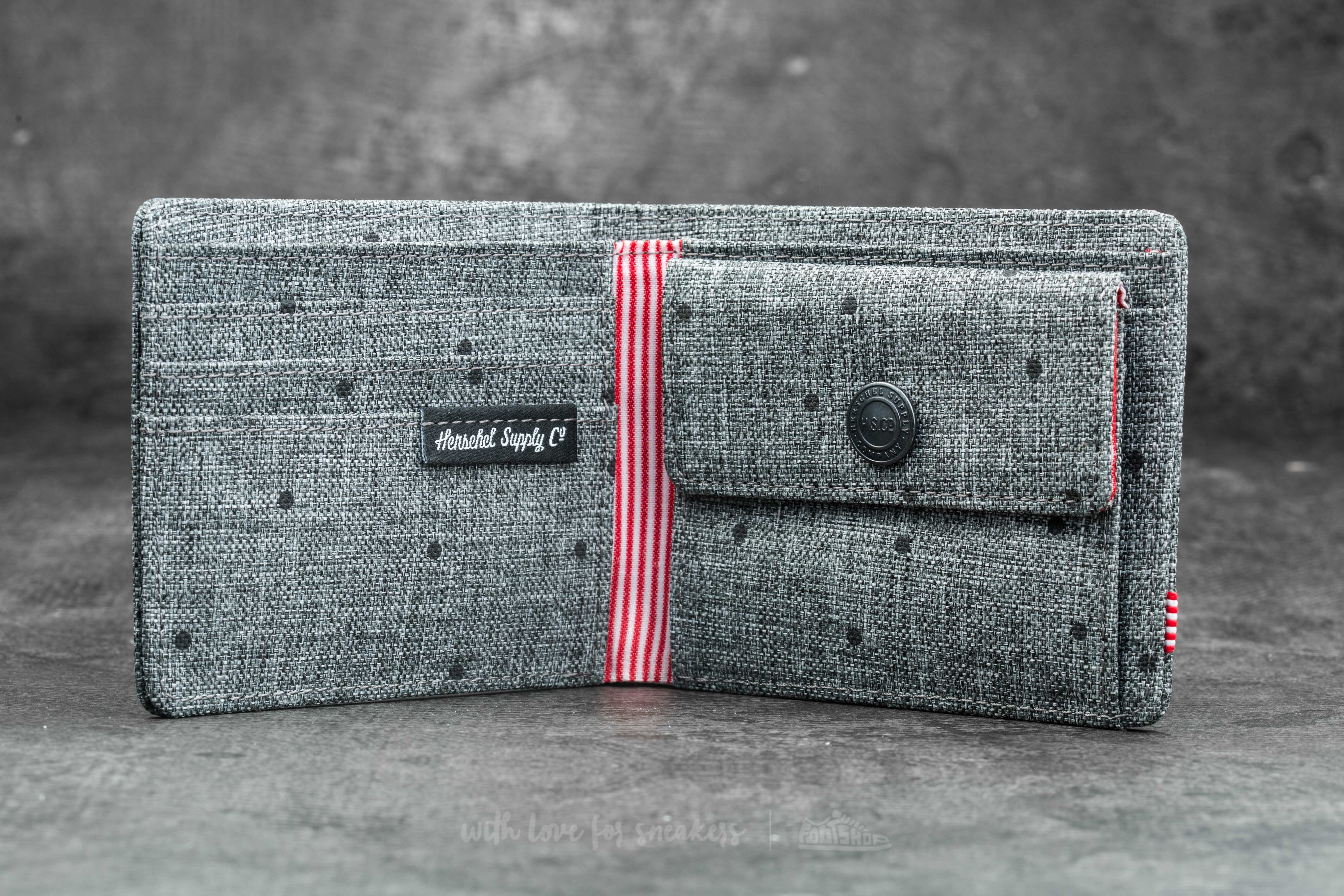 Carteras Herschel Supply Co. Roy + Coin Wallet Scattered Raven Crosshatch