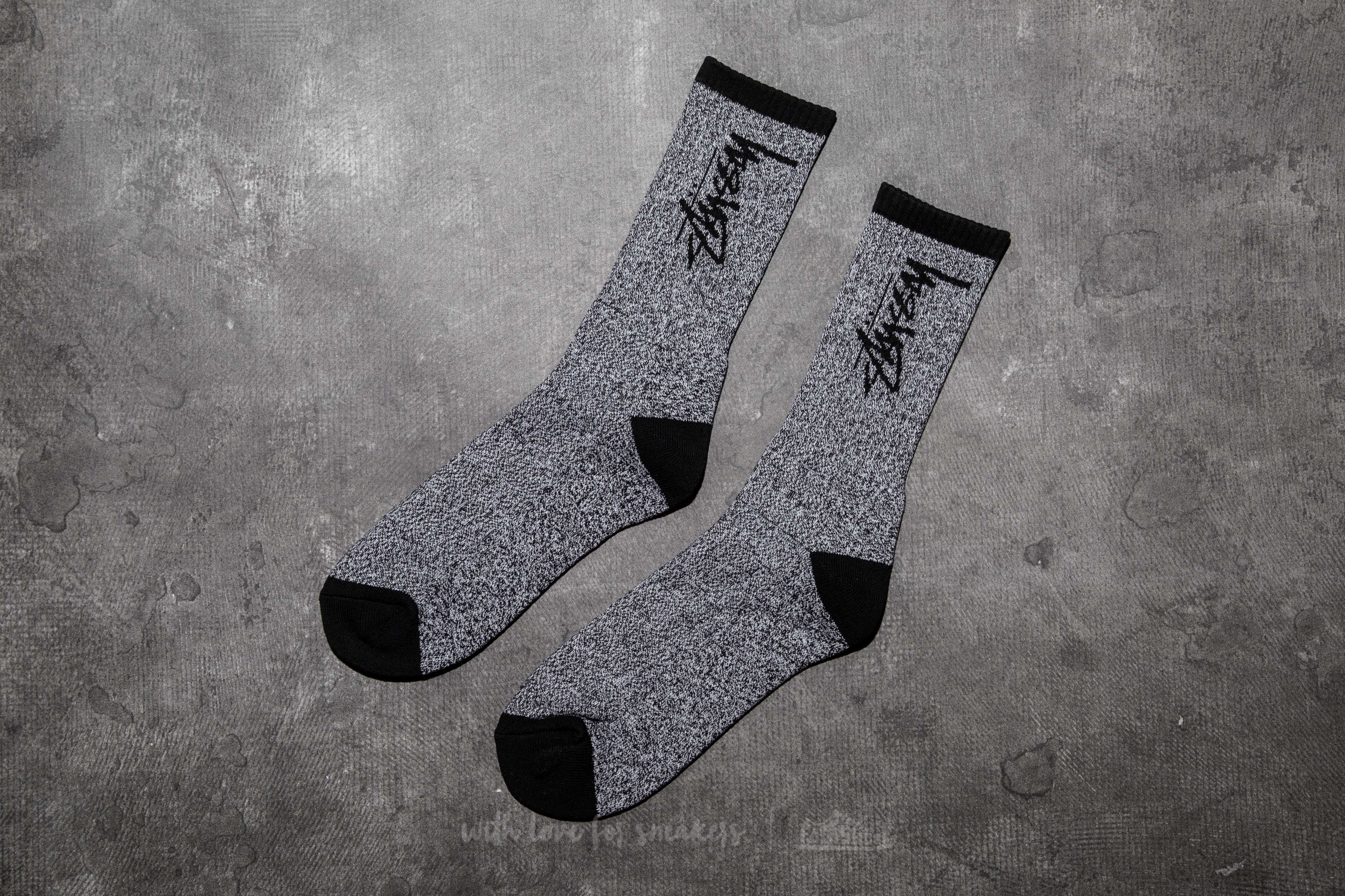 Ponožky Stüssy Stock Socks Black/ White