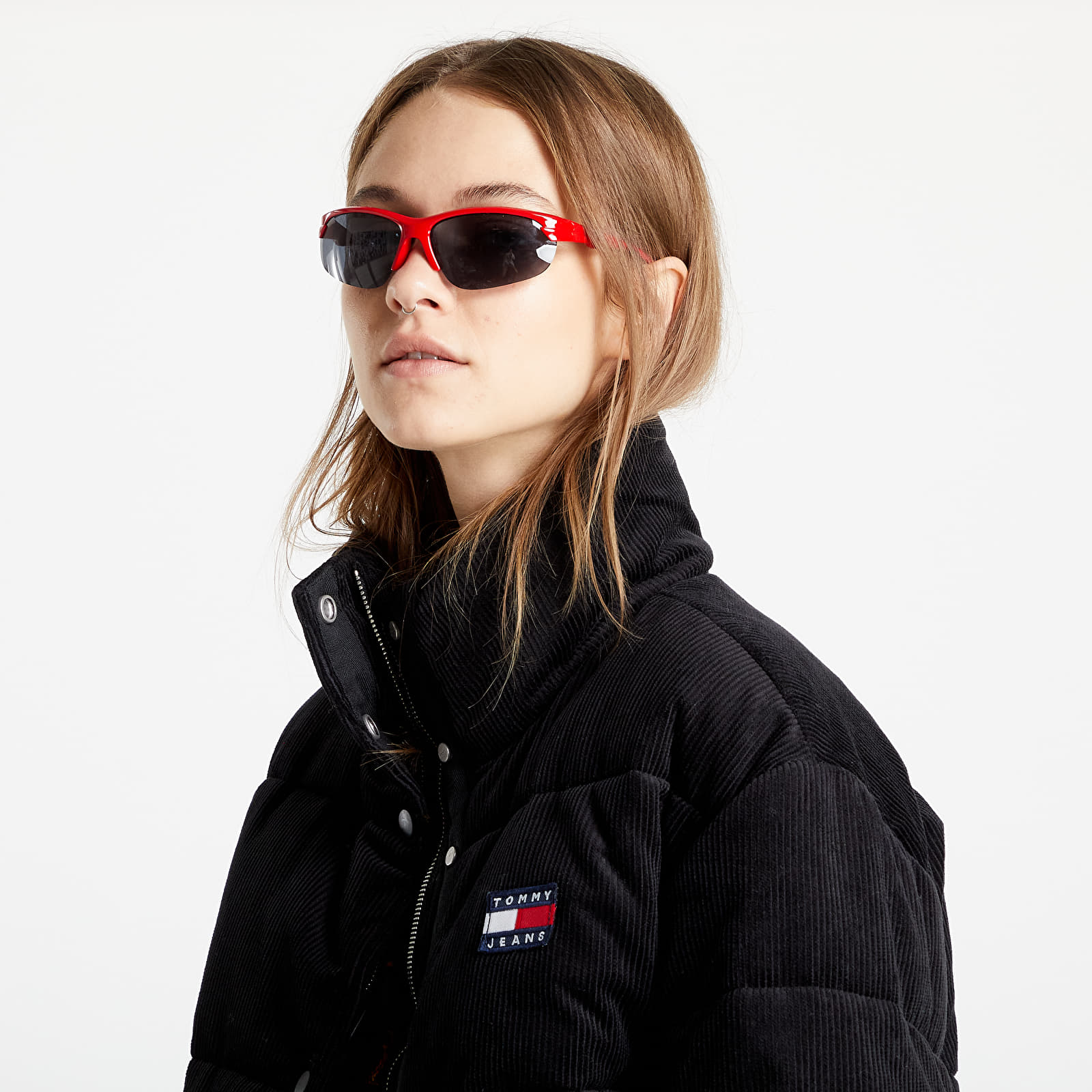 Якета Tommy Jeans Cord Puffa Jacket Black