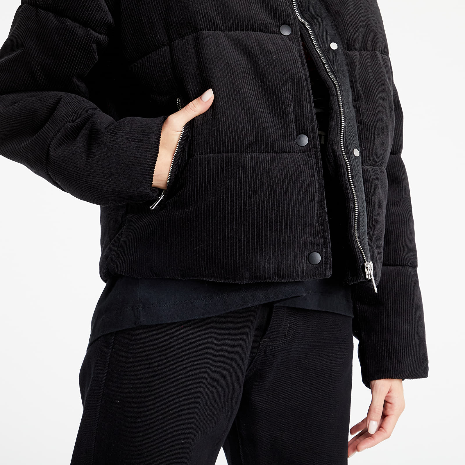 Якета Tommy Jeans Cord Puffa Jacket Black