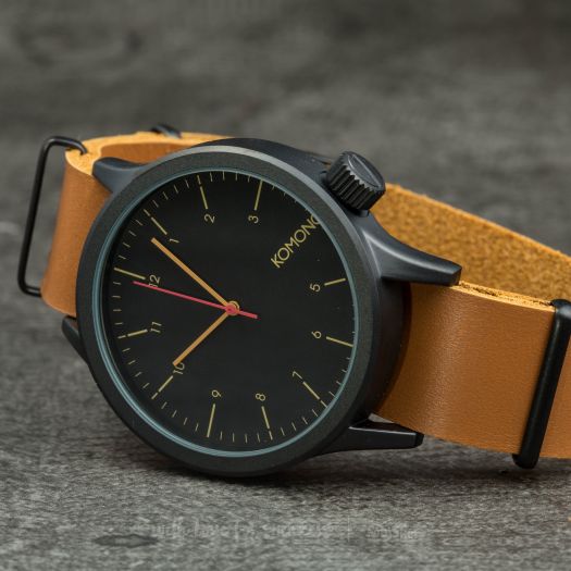 Watches Komono Magnus Black Cognac Footshop
