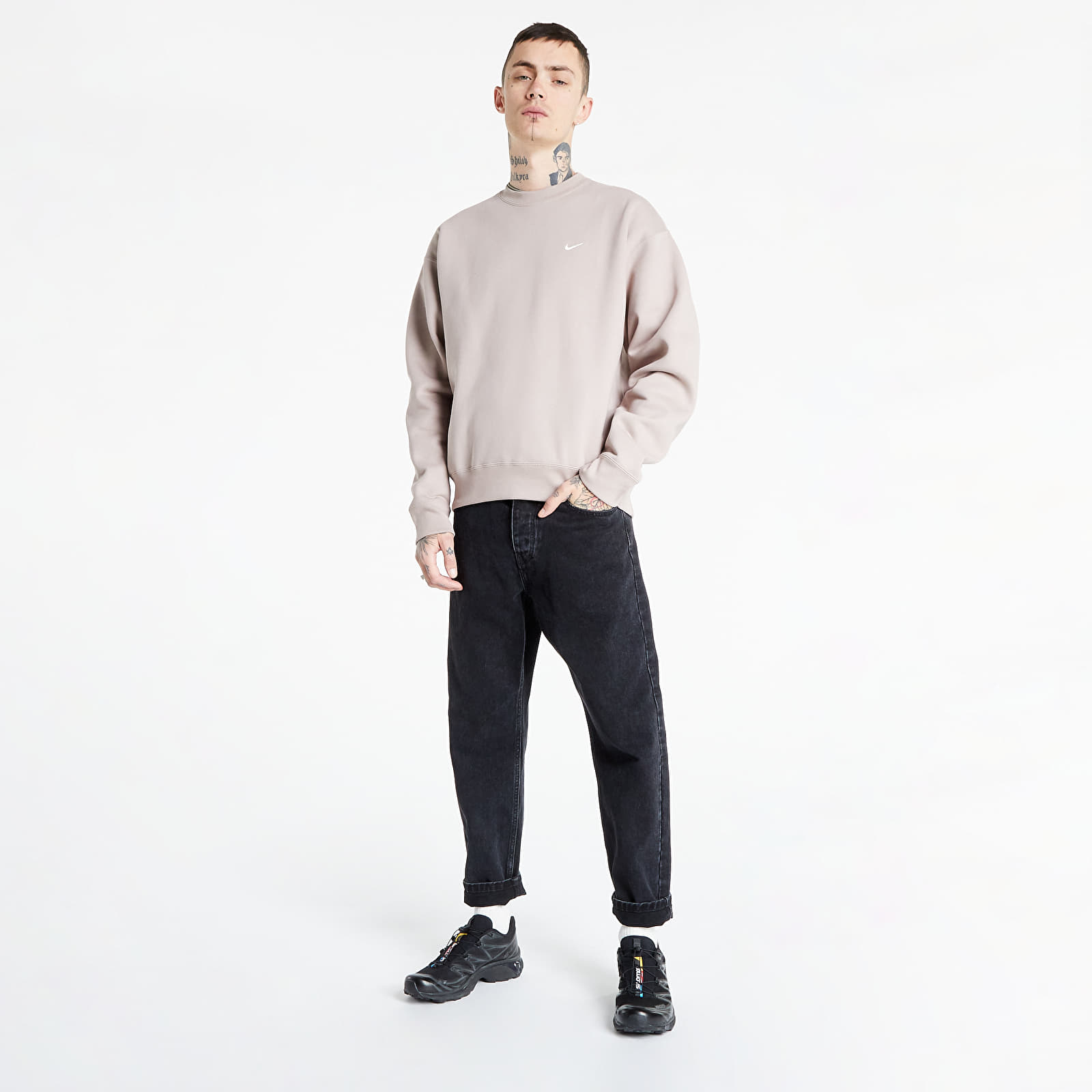 nikelab nrg solo swoosh fleece crewneck
