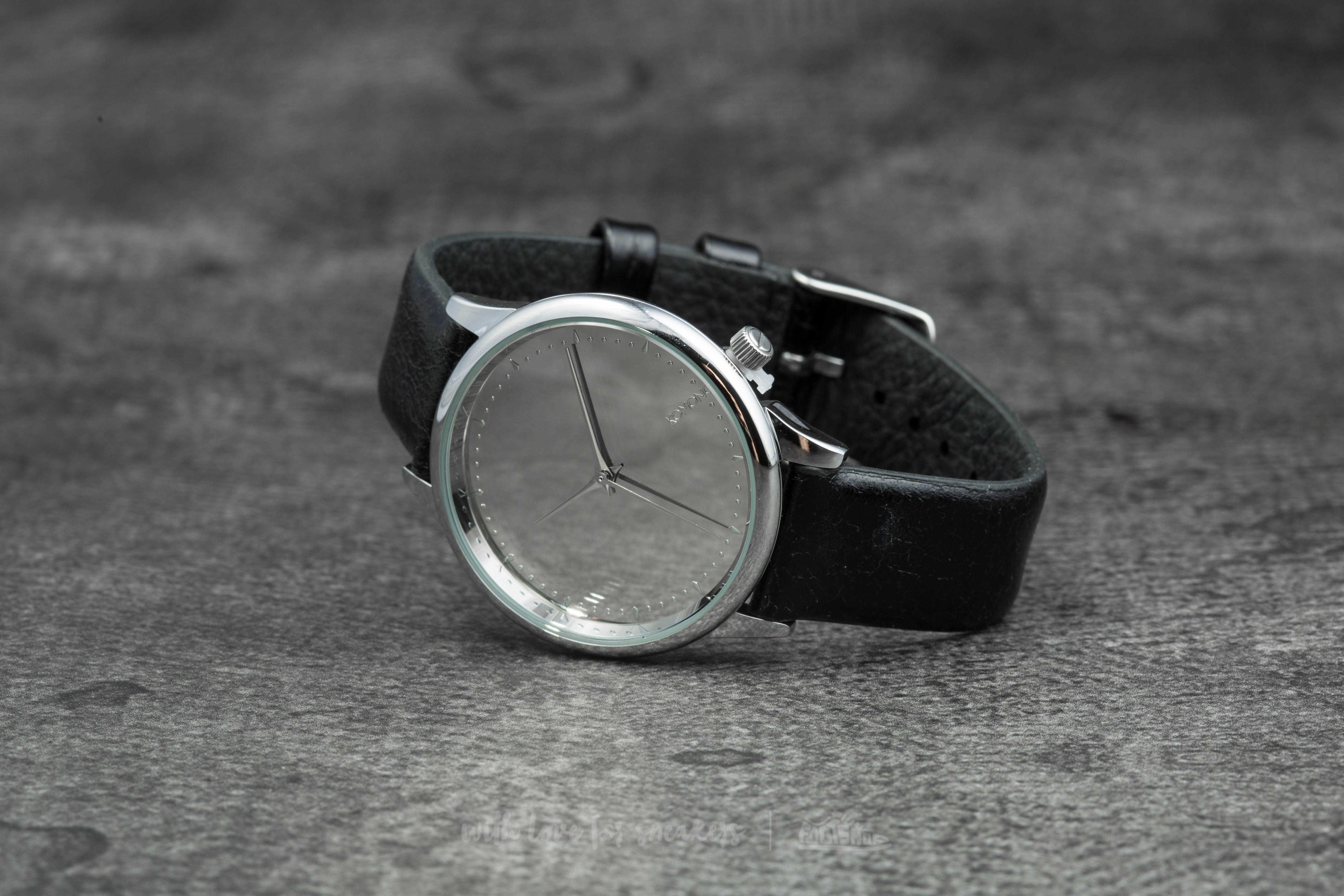 Watches Komono Estelle Mirror Silver Black Footshop