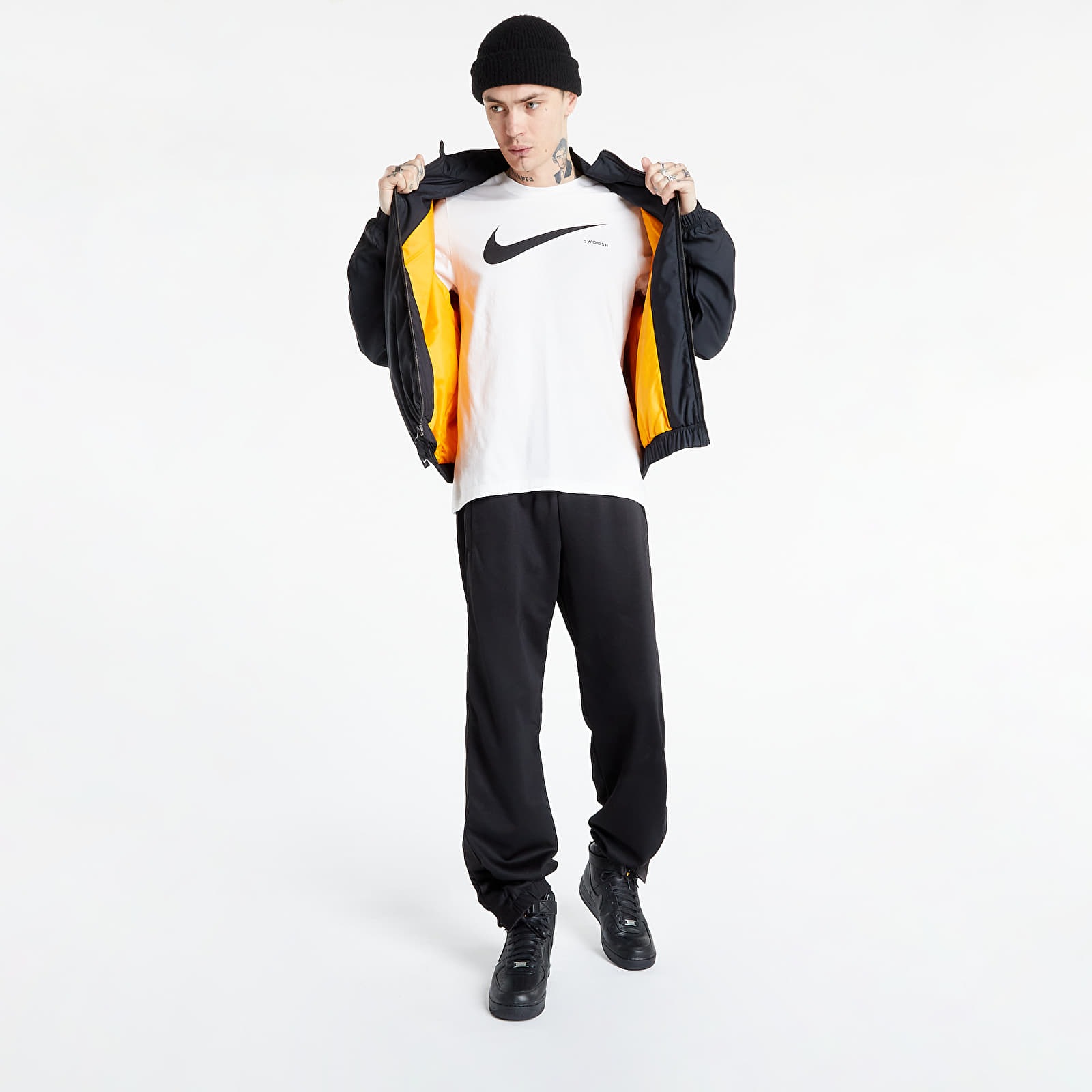 Jackets NikeLab M Solo Swoosh Satin Bomber Jacket Black Footshop
