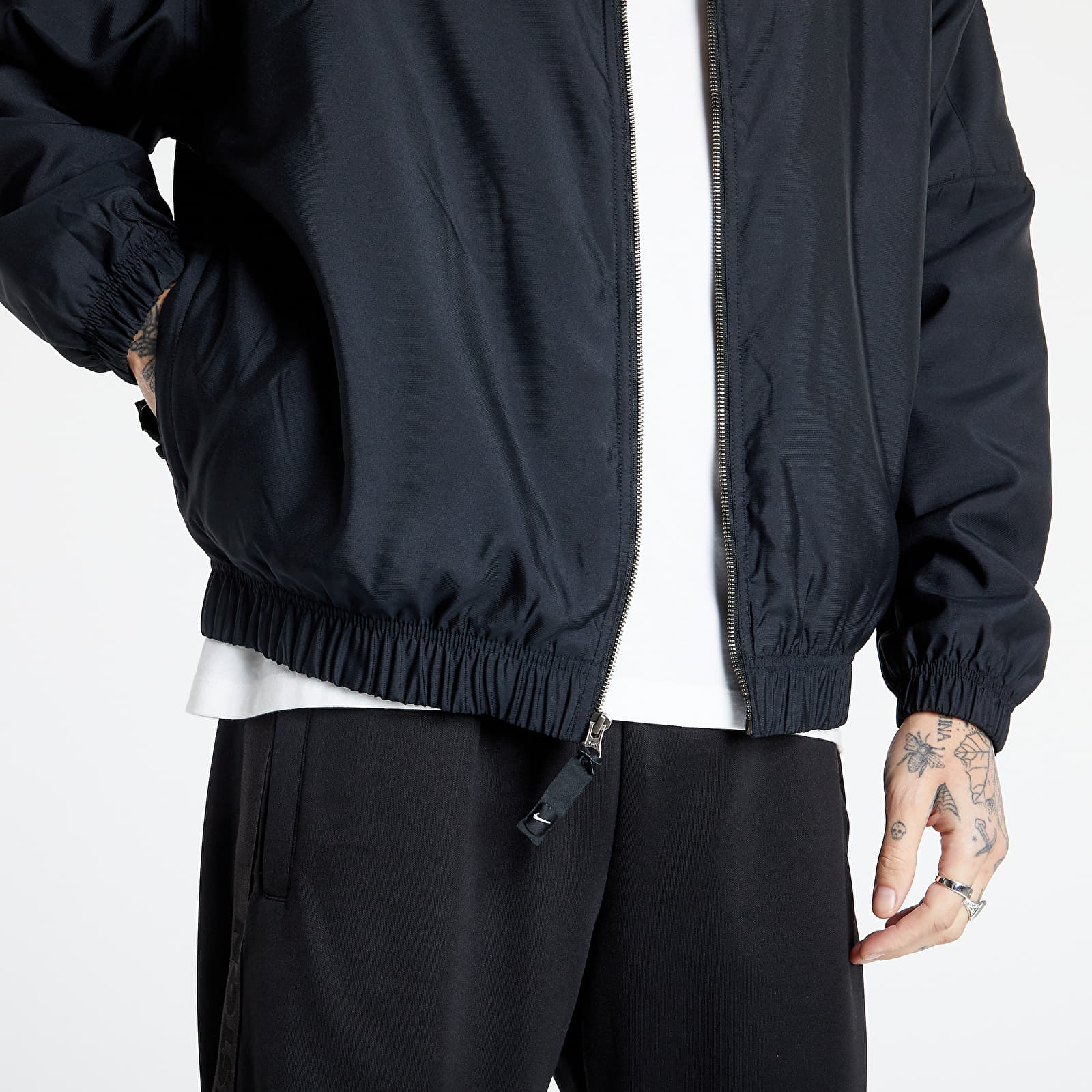 Jackets NikeLab M Solo Swoosh Satin Bomber Jacket Black Footshop