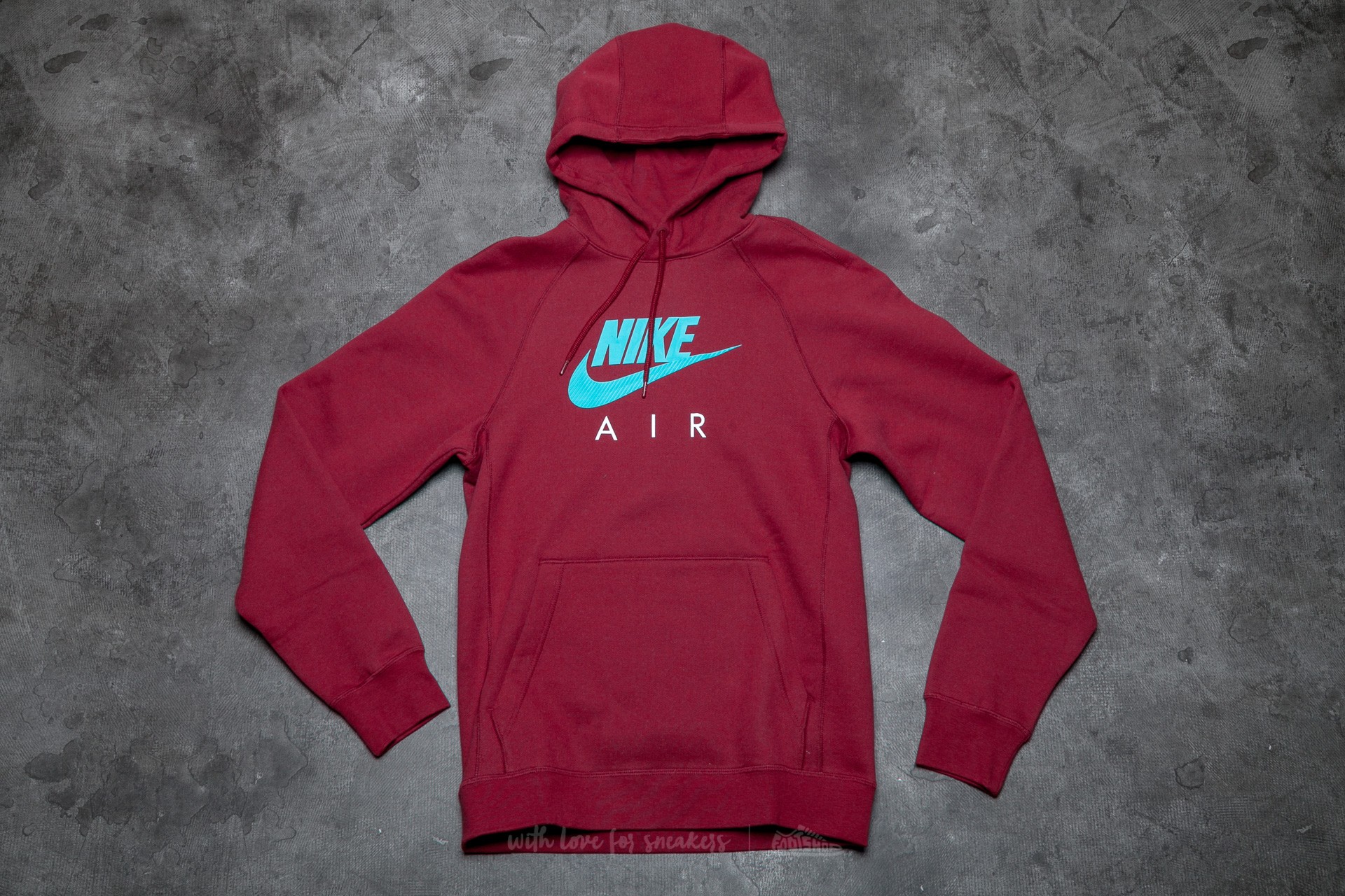 Φούτερ Nike Sportswear Air Fleece Pullover Hoodie Burgundy