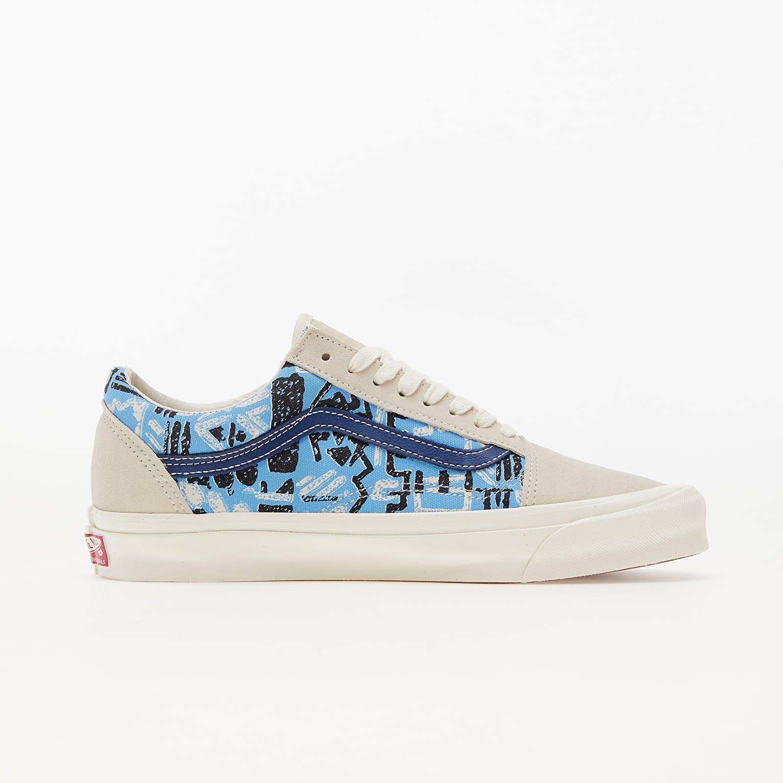 Moški čevlji Vans Vault OG Old Skool LX (SUEDE/CANVAS) Cream White/ Light Blue